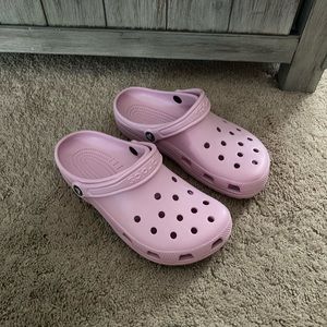 Womens Pink classic clog crocs